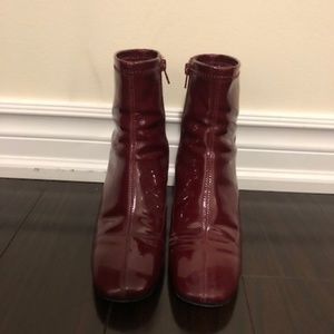 Red Patent Women's Boots from Zara